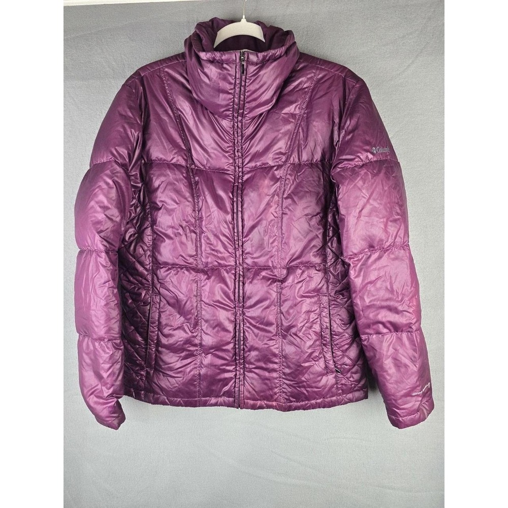 Columbia Jacket Womens‎ L Purple Omni-Shield Puffer Down Quilted Gorpcore WL5449